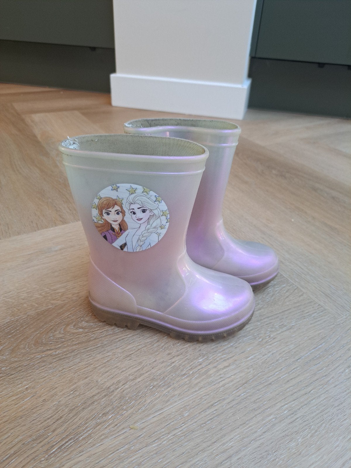 Frozen Laarsjes Maat 25 - Elsa en Anna Regenlaarsjes, Gebruikt, Meisje, Ophalen of Verzenden, Laarzen