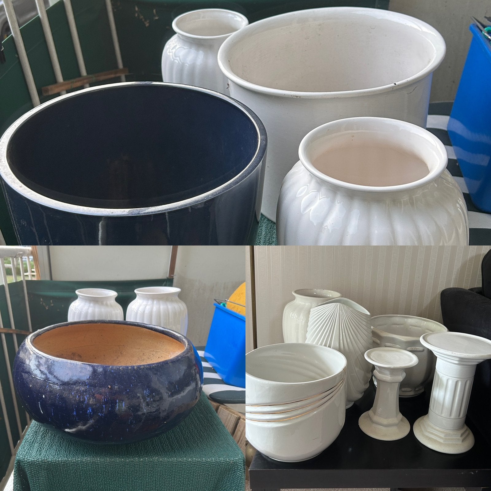 Diverse potten DIT WEEKEND OPHALEN, Tuin en Terras, Rond, Zo goed als nieuw, Minder dan 40 cm, Balkon