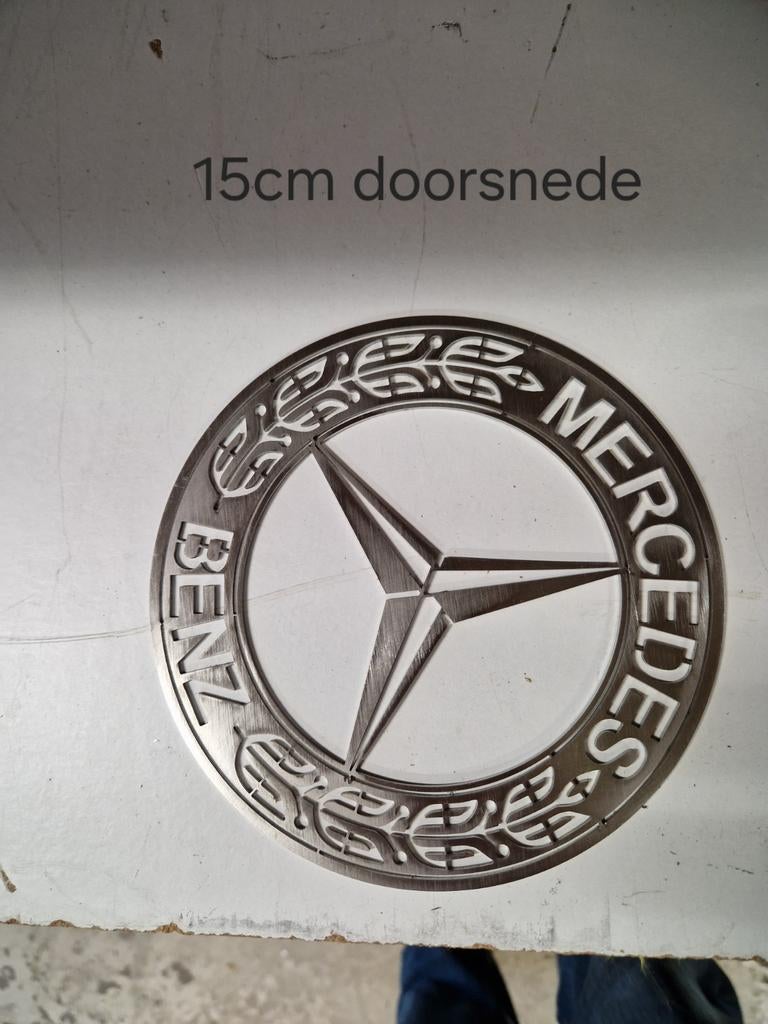 Nieuw RVS Mercedes-Benz Embleem - 15cm Doorsnede, Ophalen of Verzenden, Nieuw, Auto's