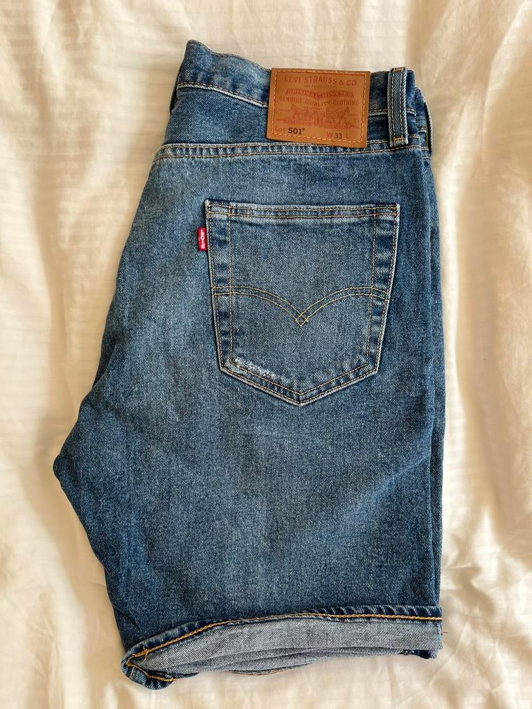 Levi’s 501 spijker short (nieuw), Verzenden, Nieuw, Blauw, W33 - W34 (confectie 48/50)