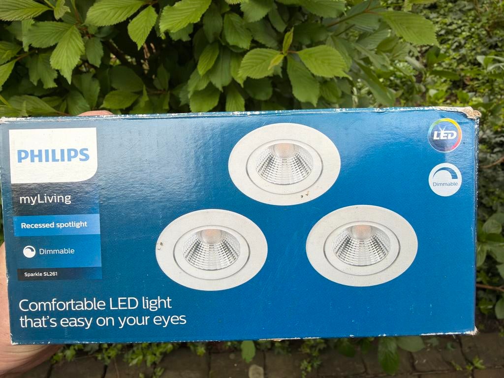 Philips led spotjes, Verzenden, Nieuw, Kunststof, Plafondspot of Wandspot
