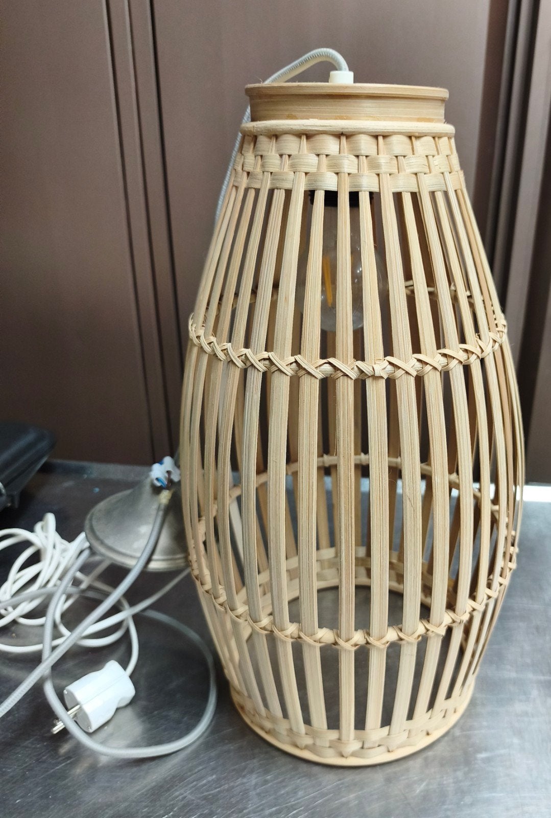 Rotan hanglamp - sfeervolle verlichting, Bohemian, Overige merken, Gebruikt, Natuurlijk materiaal
