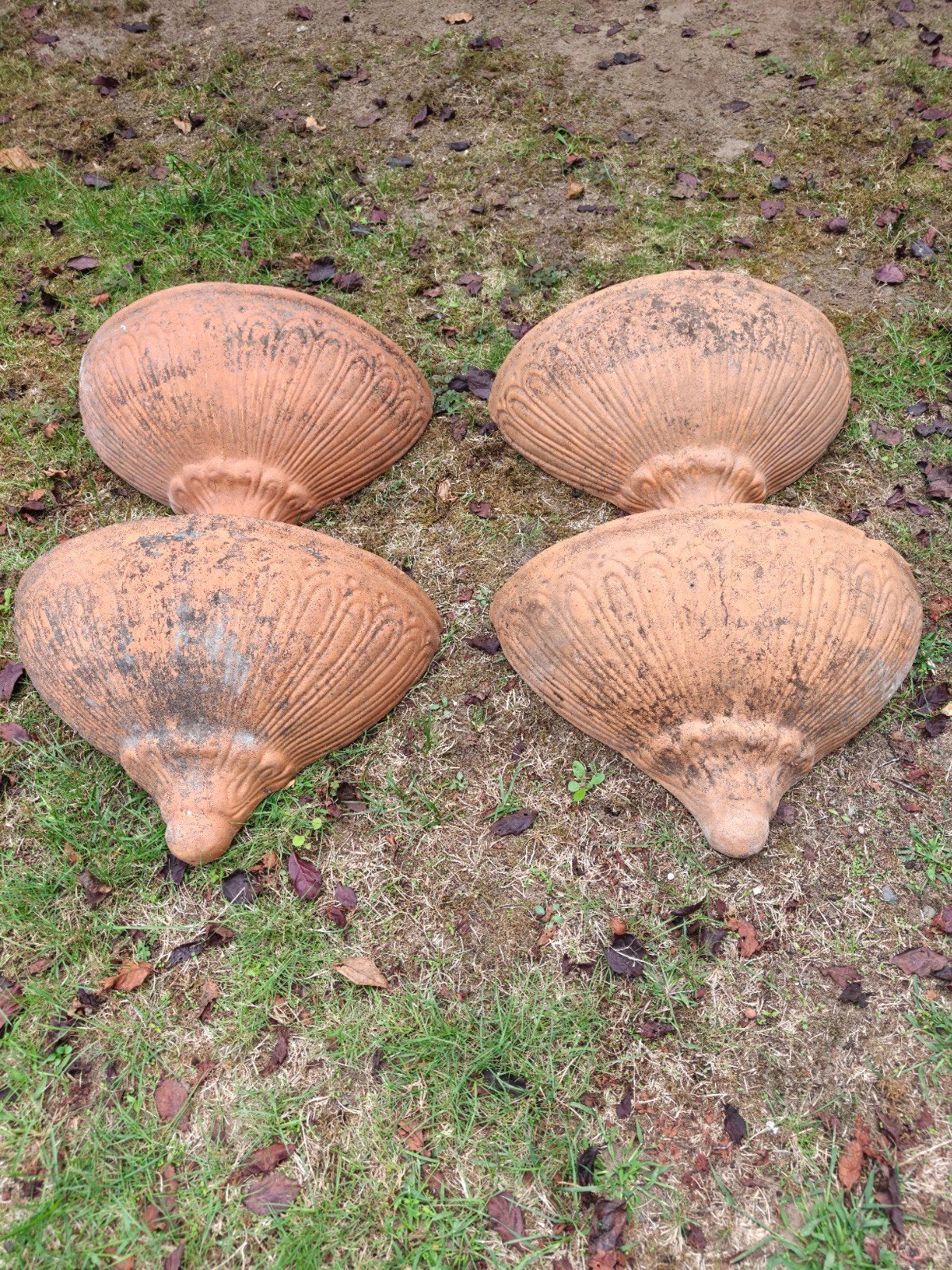 prachtige set grote terracotta wandbloempotten, Ophalen, Rond, 40 cm of meer, Minder dan 40 cm