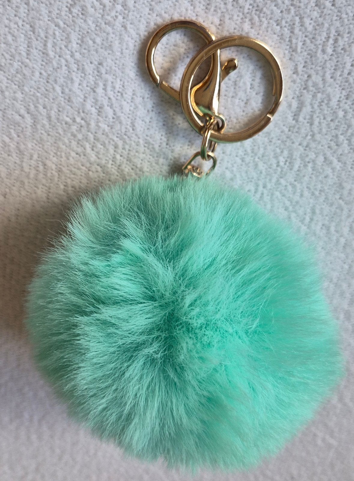 Nieuwe sleutelhanger fluffy mintgroene pompon, Ophalen of Verzenden, Nieuw, Overige typen