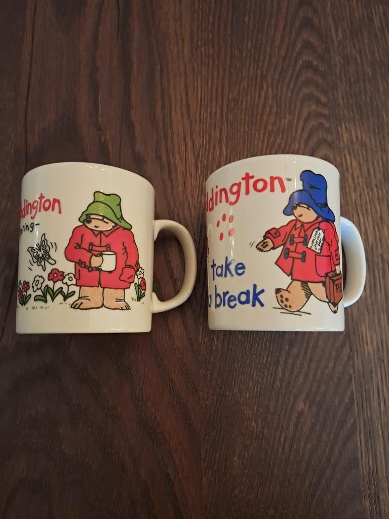 2 Paddington Beer Bekers - Vintage Design, Huis en Inrichting, Keuken | Servies, Ophalen, Gebruikt, Keramiek, Overige stijlen
