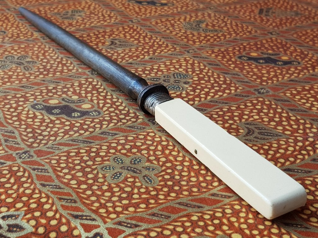 Mooie antieke wetstaal met zilver uit Engeland 29,3 cm., Ophalen of Verzenden