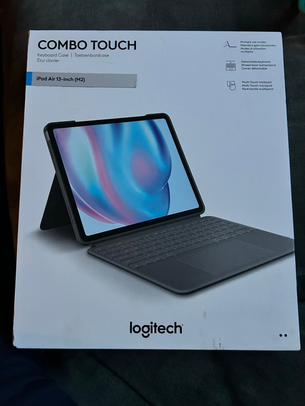 Logitech Combo Touch Keyboard Case voor iPad Air 13-inch (M2, Ophalen of Verzenden, Nieuw, 13 inch of meer, Apple iPad Air