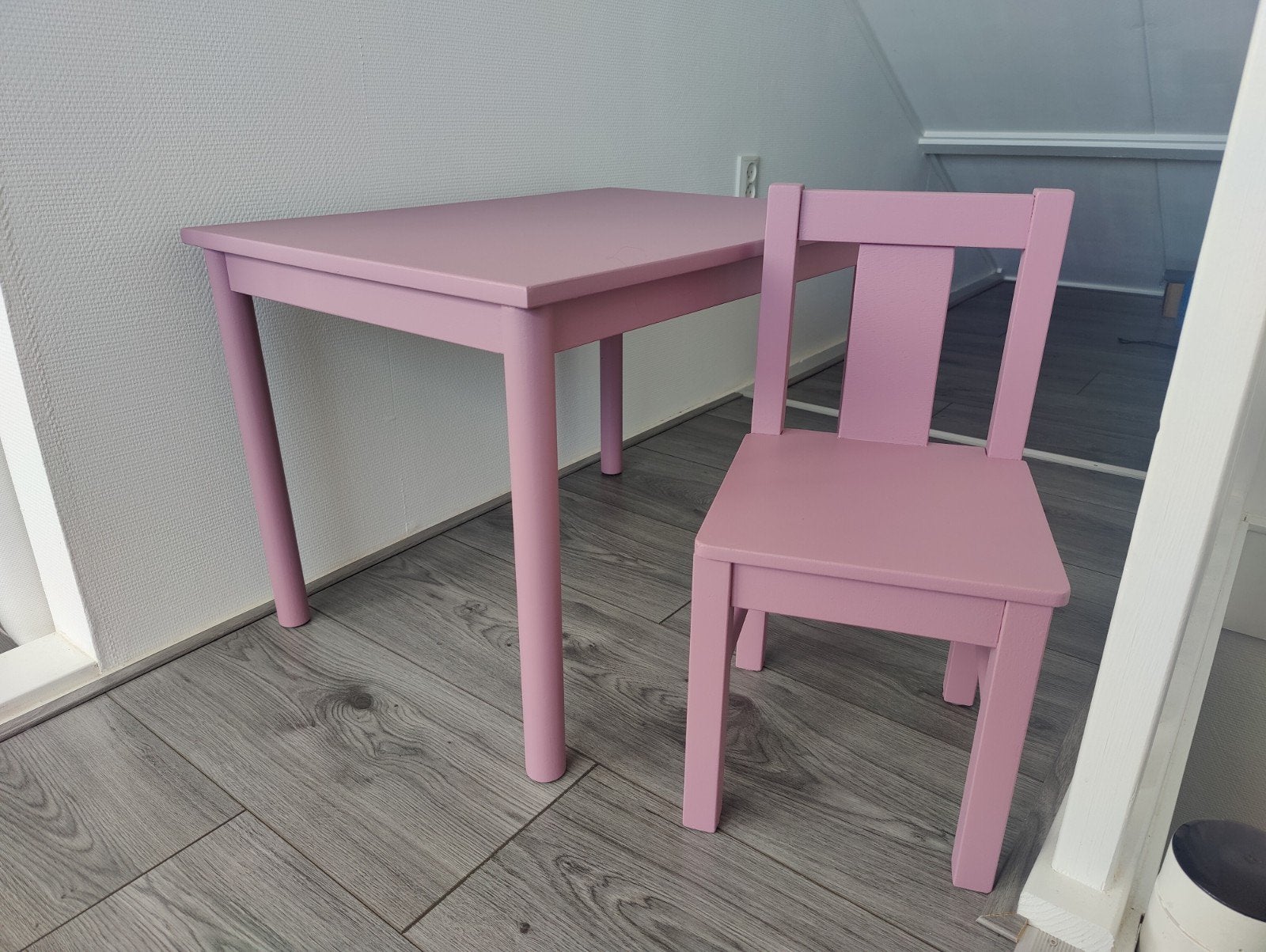 Kinderzitje speeltafel peuter stoel vintage roze, Ophalen of Verzenden, Stoel(en)