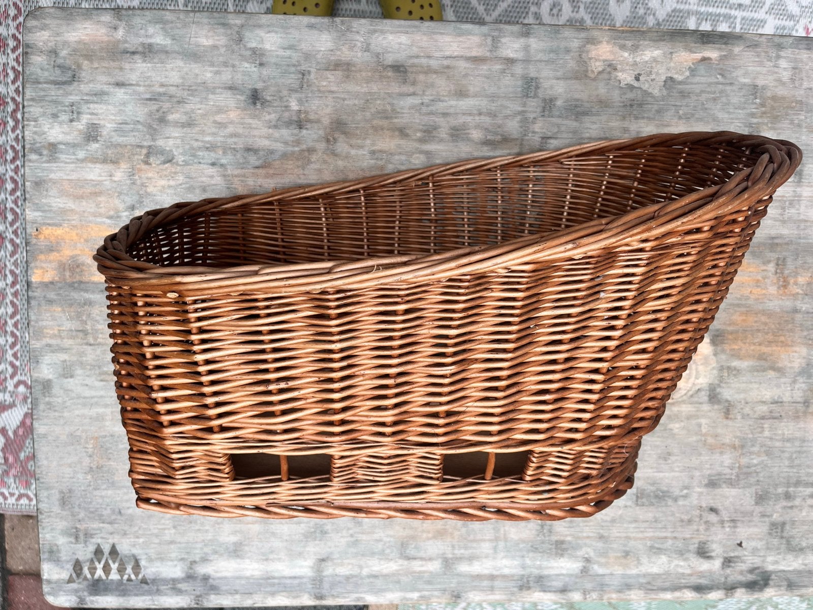 Rotan hondenfietsmand voor achter, Ophalen of Verzenden, Gebruikt, Riet