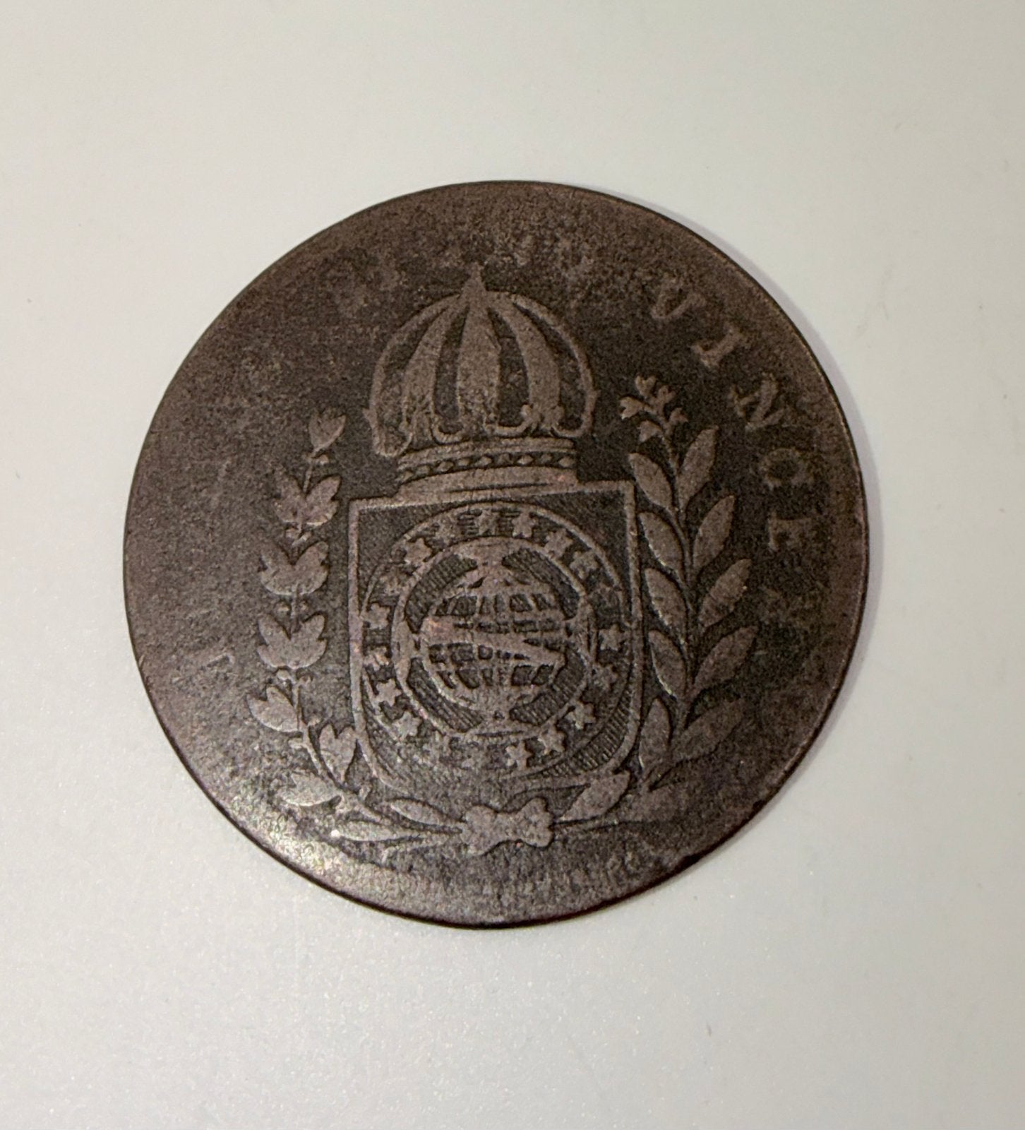 Oude munt Brazilie - 1827 - Keizer Peter I - 40 Real, Ophalen of Verzenden, Zuid-Amerika