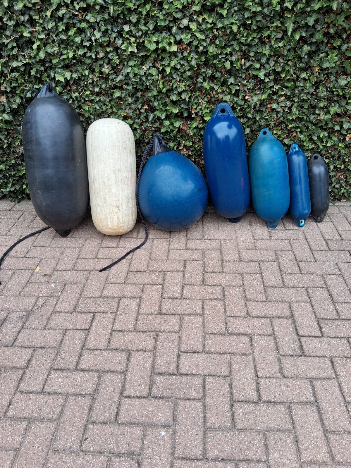 Set van 7 stootwillen/fenders voor boot - Diverse maten, Ophalen, Gebruikt, Overige typen