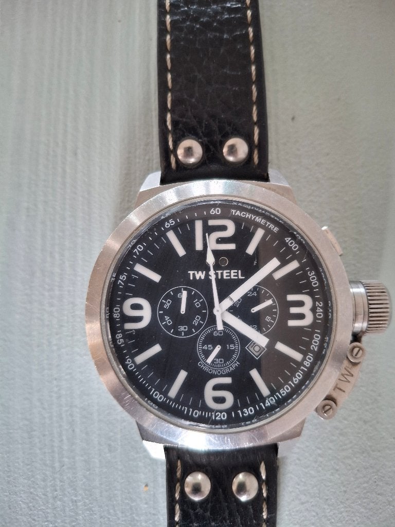 TW-STEEL HORLOGE, Ophalen of Verzenden, Gebruikt, Leer, Overige merken