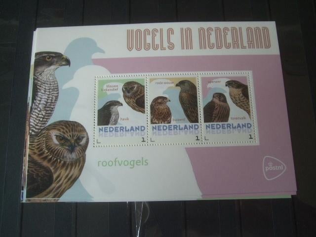 Nederland velletje vogels, Roofvogels, Verzenden, Dier of Natuur