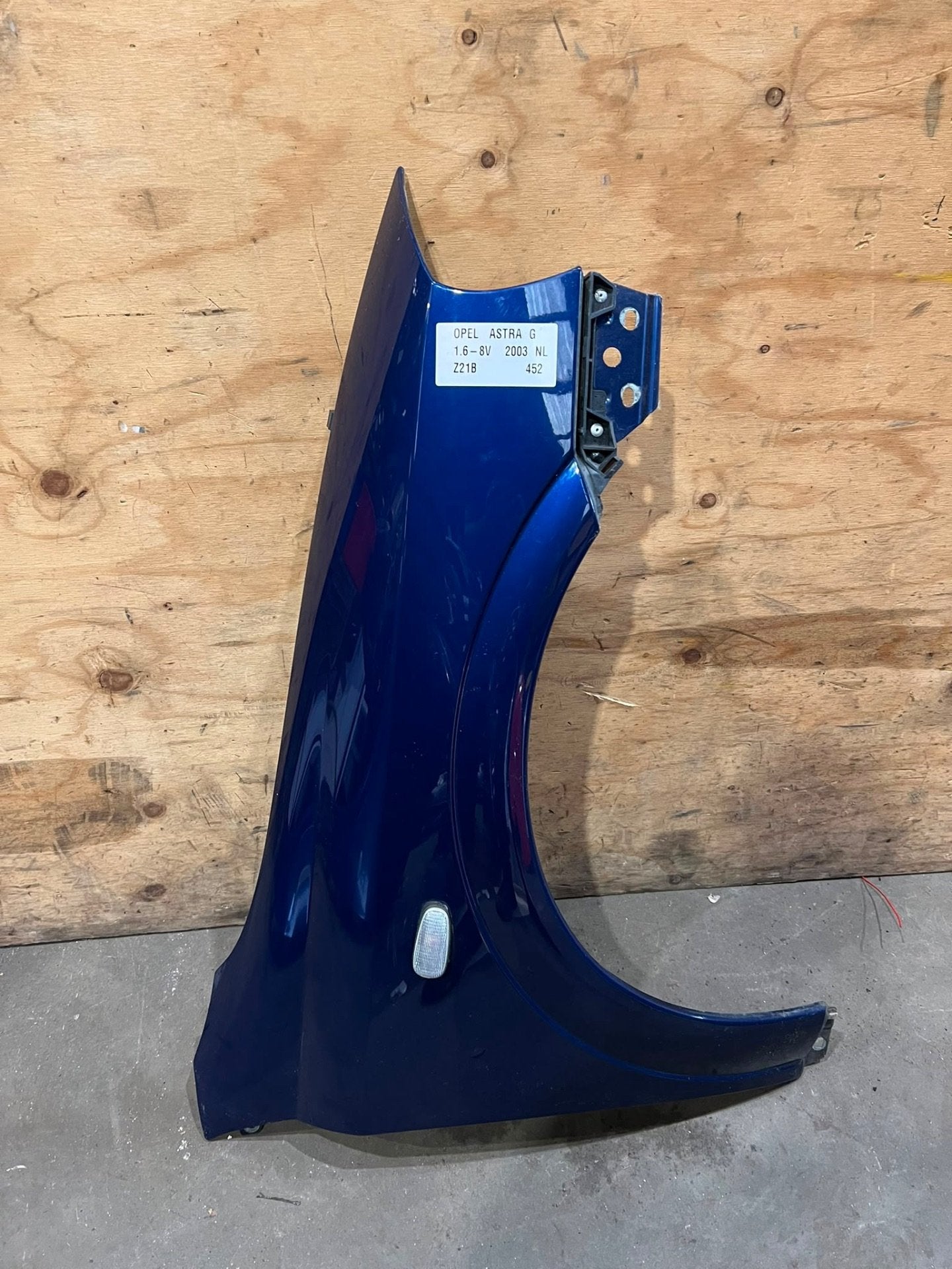 Opel Astra G Z218 Blauw Voorscherm Rechts-Voor (1998 2004), Gebruikt, Opel Automobile GmbH, Ophalen of Verzenden, Kontakt@opel-infoservice.de