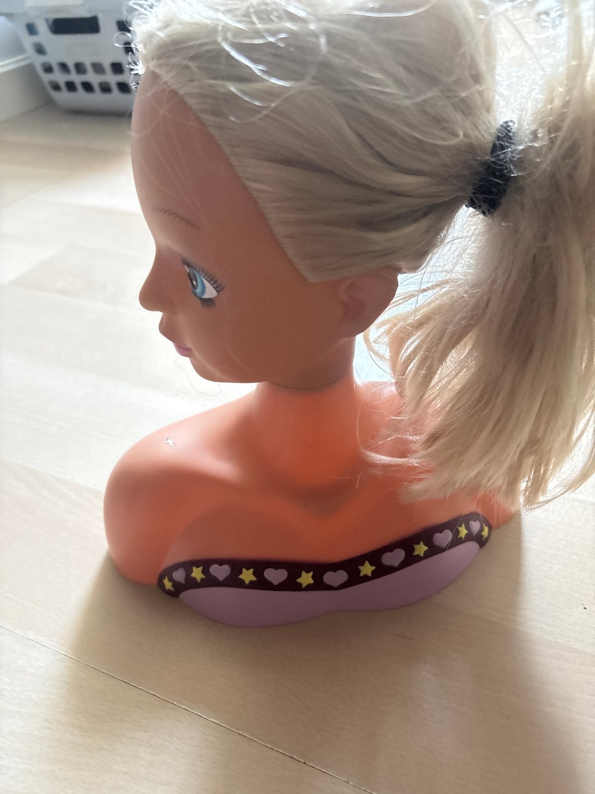 Kappershoofd voor kinderen - oefenhoofd met blond haar, Ophalen of Verzenden, Gebruikt, Overige typen