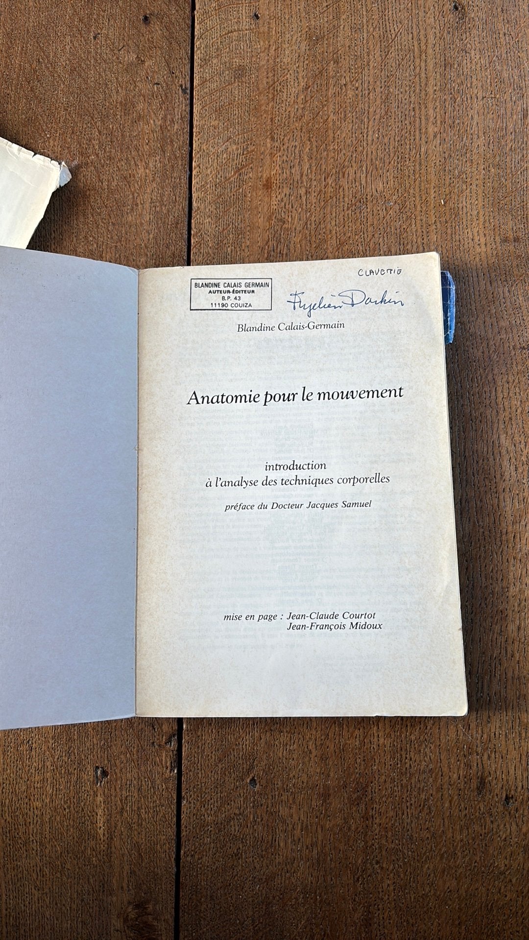 Anatomie pour le mouvement, Ophalen of Verzenden, Gelezen