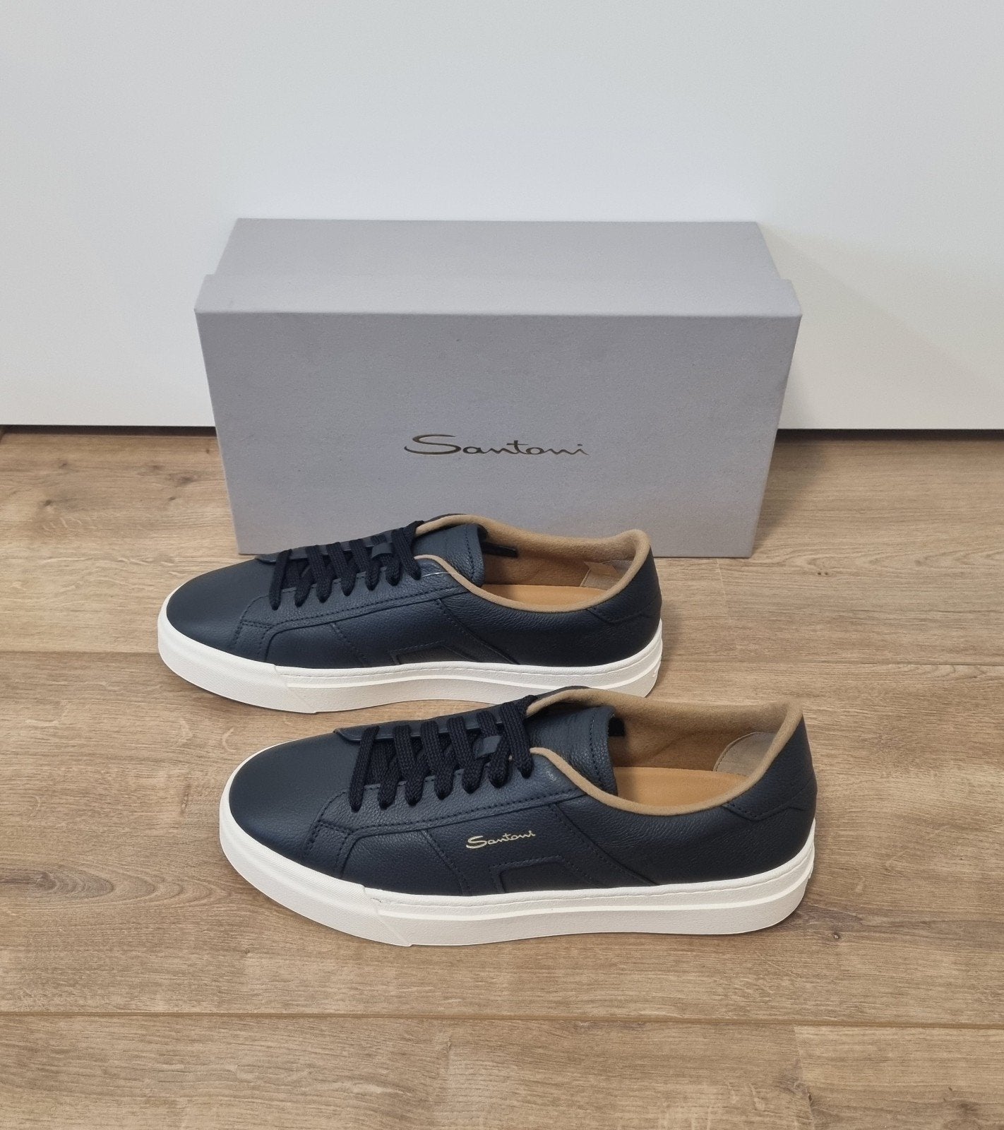 Nieuwe Santoni Sneaker 43, Ophalen, Blauw, Nieuw, Sneakers of Gympen