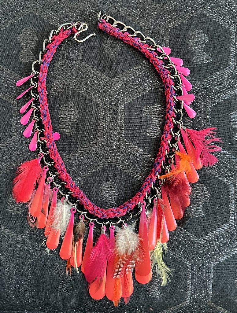 Nieuwe Zara Collection Statement Ketting Ibiza Style, Sieraden, Tassen en Uiterlijk, Verzenden, Nieuw, Roze, Overige materialen