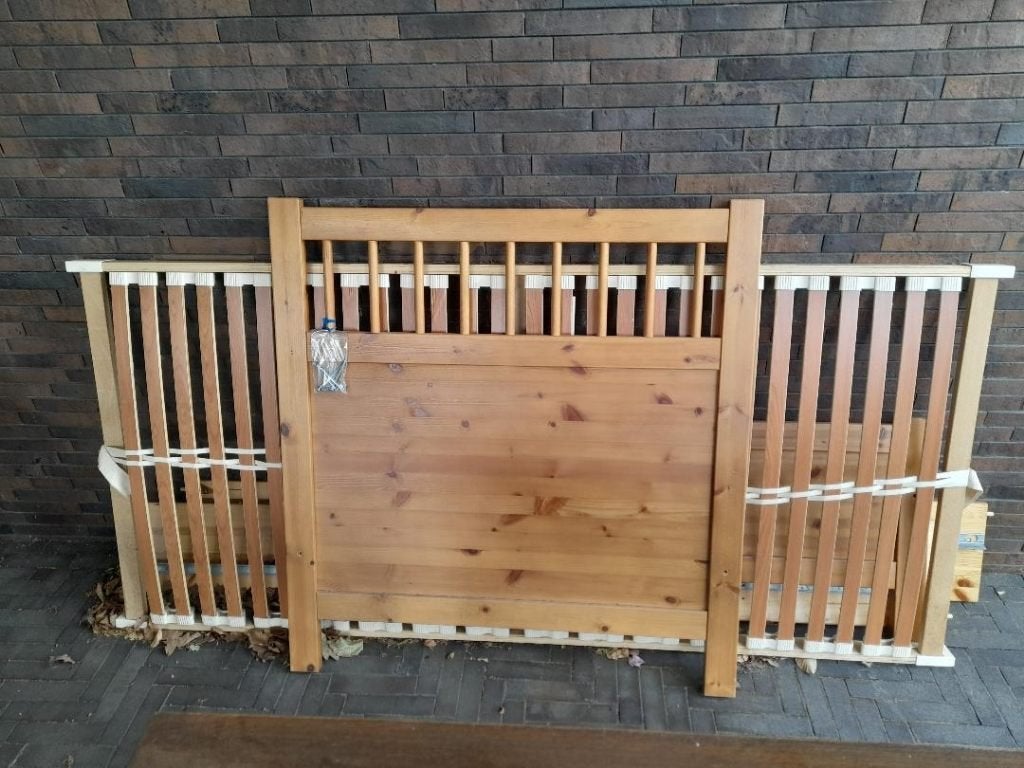 Bed eenpersoons Ikea hout grenen, Ophalen, Gebruikt, 90 cm, Eenpersoons