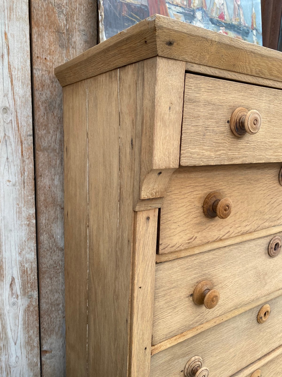 Mooie Frans eiken chiffoniere hoge ladekast, Ophalen
