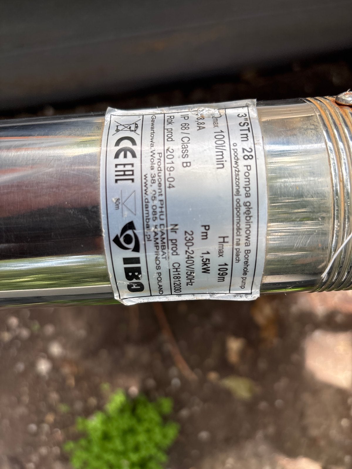 IPO 3” STM 28 Zelfaanzuigende Bronpomp met Tyleen Slang, Ophalen, Gebruikt, Elektrisch, Bronpomp
