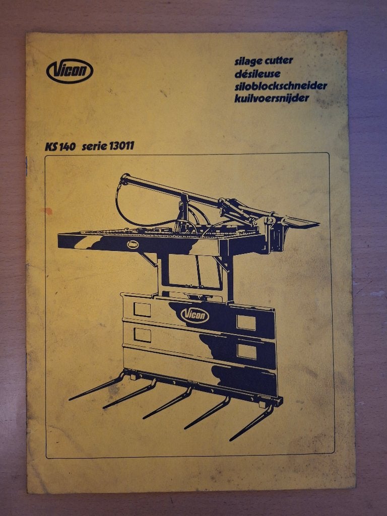 Onderdelenboek Vicon kuilvoersnijder, Ophalen of Verzenden, Gelezen, Tractor en Landbouw