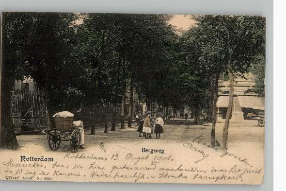 Rotterdam Bergweg  handkar+wasgoed VIVAT No.2039 st 1901