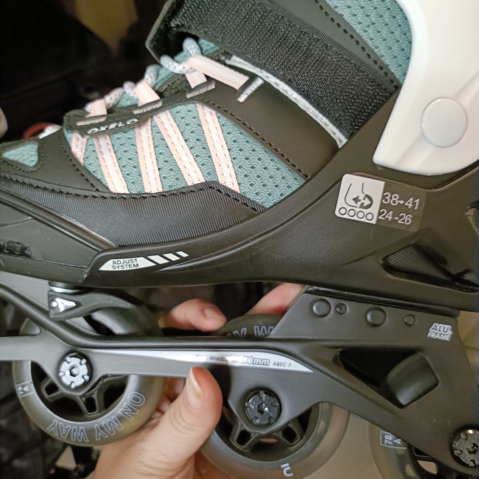 Oxelo Fit 500 Inline Skates Maat 38-41 met Bescherming, Overige merken, Verstelbaar, Dames, Ophalen of Verzenden
