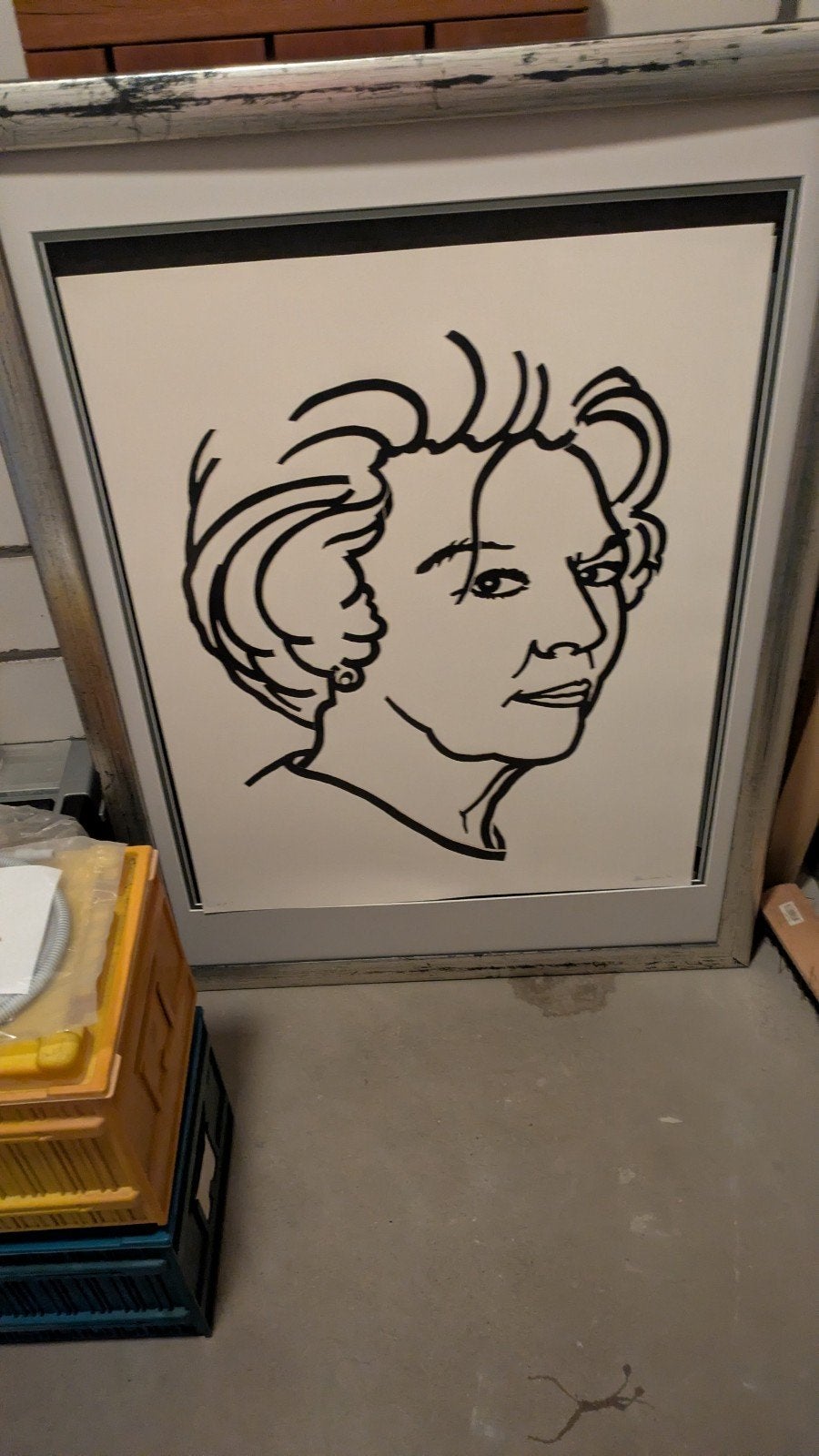 Ingelijst Portret van Prinses Beatrix/Koningin Beatrix, Papier/karton, Ophalen of Verzenden, Print, Portret