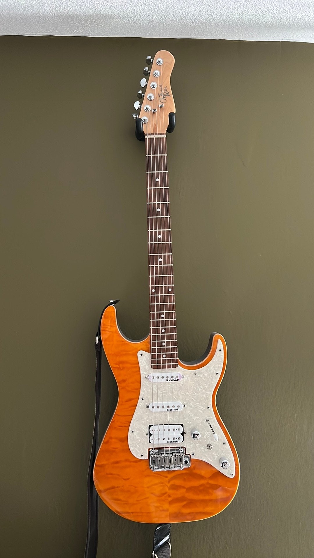 Micheal Kelly gitaar, Ophalen of Verzenden, Zo goed als nieuw, Solid body, Overige merken