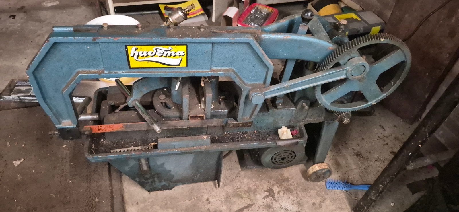 Huvema lintzaagmachine - Robuuste metaalzaag, Gebruikt, 70 mm of meer, Ophalen of Verzenden, Huvema