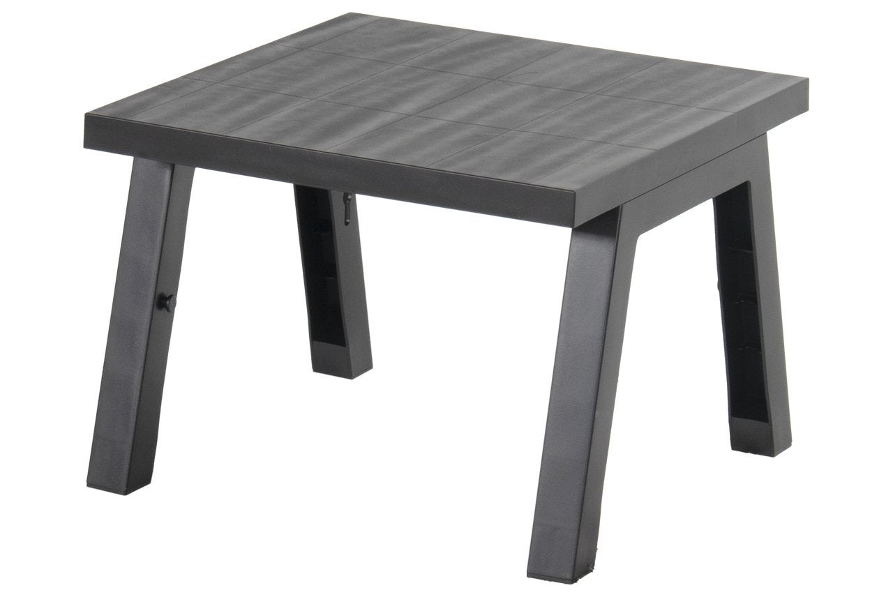 2 stuks Antraciet Kunststof Bijzettafel 60x60x43 cm, Ophalen, Nieuw, Vierkant, Kunststof