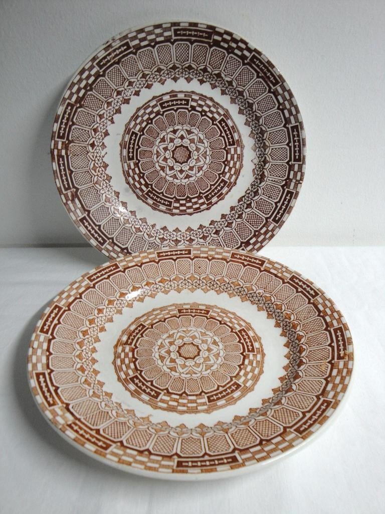 2 antieke Boch  borden Alpine, Antiek en Kunst, Ophalen of Verzenden