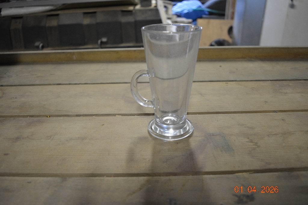 Glazen Latte Macchiato Glazen met Oor - Set van ongeveer15, Huis en Inrichting, Keuken | Servies, Ophalen, Glas of Glazen, Gebruikt