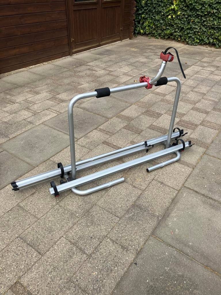 Fiamma fietsendrager voor twee fietsen op dissel., Caravans en Kamperen, Ophalen, Gebruikt