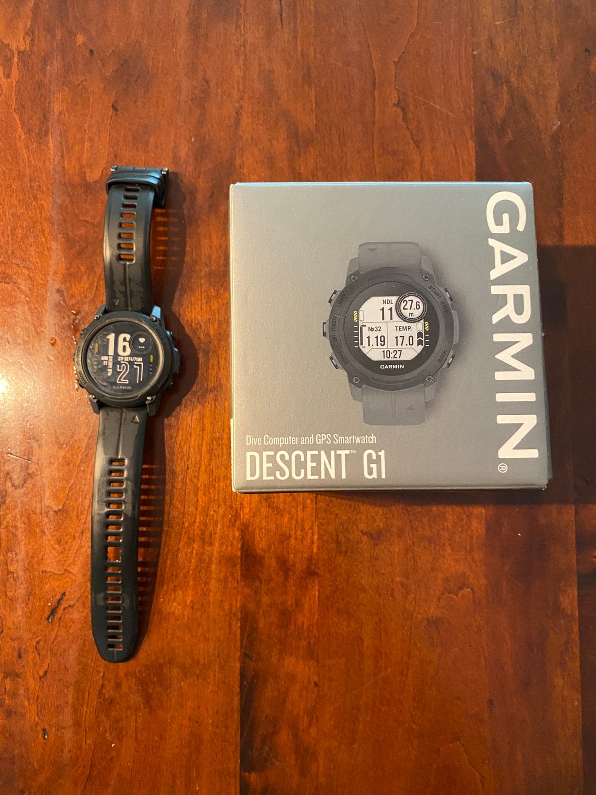 Garmin descent g1 duikcomputer/smartwatch, Sieraden, Tassen en Uiterlijk, Sporthorloges, Gebruikt, Zwart, Ophalen of Verzenden