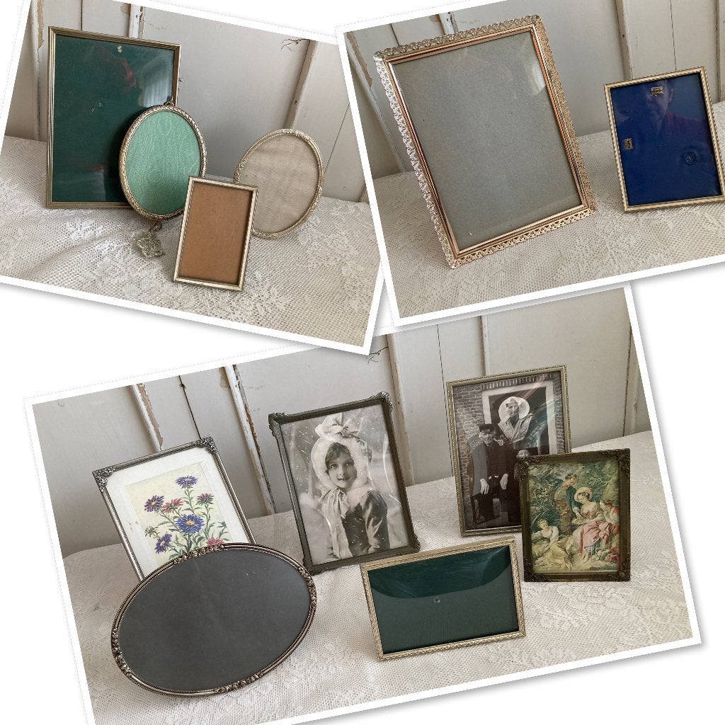 Brocante oude metalen fotolijstjes, Ophalen, ---, Fotolijst, ---