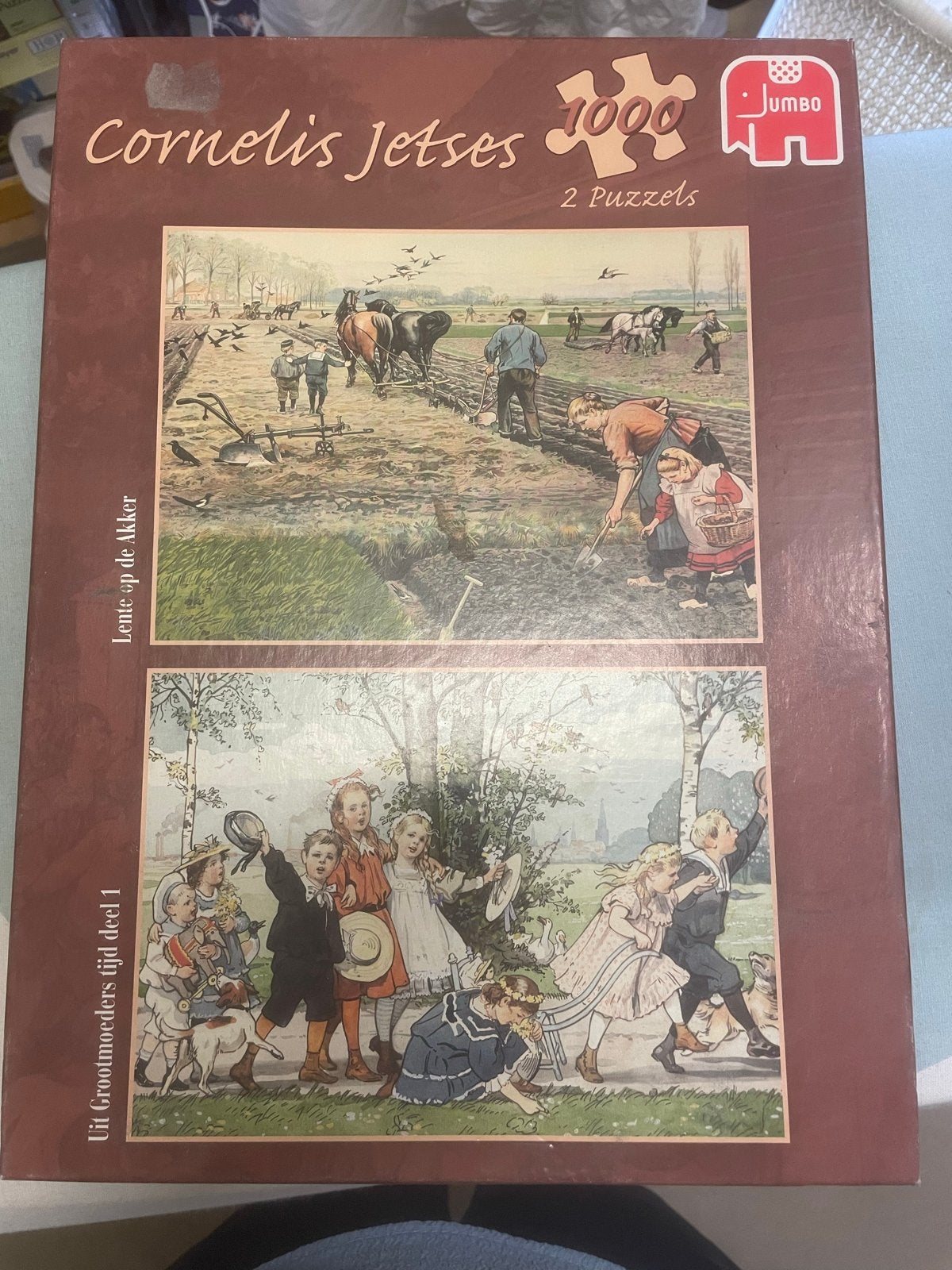 Jumbo Cornelis Jetses Puzzels - 2x 1000 stukjes, Ophalen of Verzenden, 500 t/m 1500 stukjes, Gebruikt, Legpuzzel
