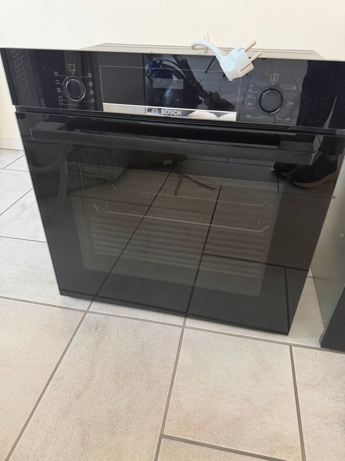 Bosch inbouwoven | Zwart | Zeer nette staat, Witgoed en Apparatuur, Ophalen, 45 tot 50 cm, Hete lucht, Bosch