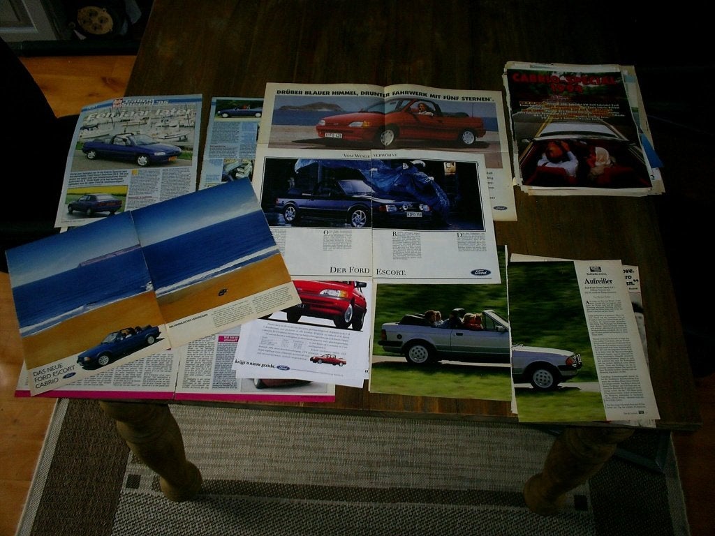 Ford ESCORT Cabriolet 56 verschillende testen / info's, Verzenden, Zo goed als nieuw, Ford