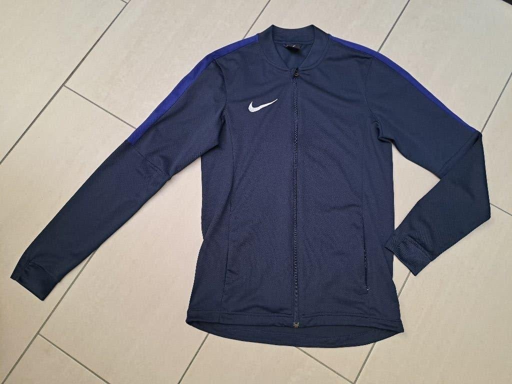 Nike trainingsjas voetbal sport padel Herenmaat S lees tekst, Blauw, Nike, Ophalen of Verzenden, Zo goed als nieuw