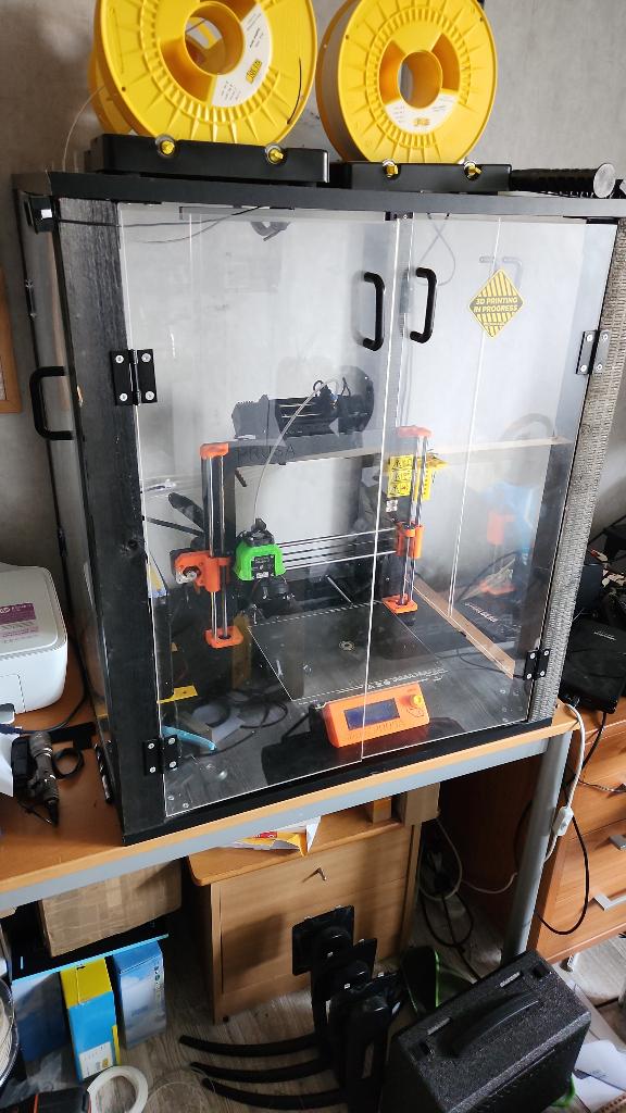 Prusa MK3s+MMU3 3d printer met kast en extra's, Computers en Software, 3D Printers, Ophalen, Ingebouwde Wi-Fi, Filament, Original Prusa