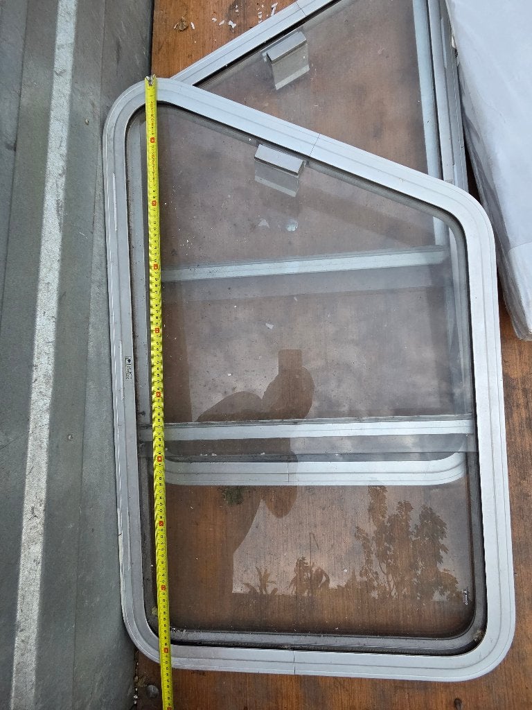 Set van 2 aluminium (schuif) ramen voor zelfbouw Camper, Ophalen, Gebruikt