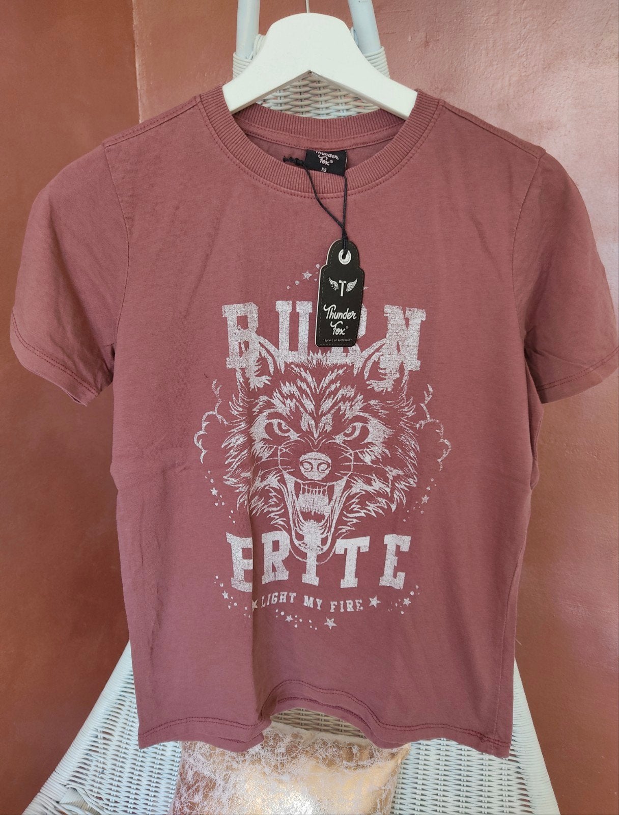 Nieuw - Thunder Fox - T-shirt oudroze - Maat XS, Verzenden, Korte mouw, Roze, Maat 34 (XS) of kleiner
