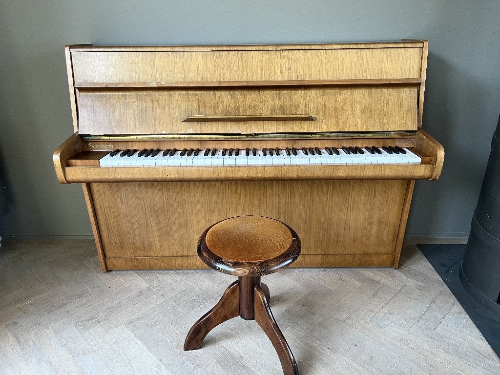 Lindbergh Piano + Verstelbare pianokruk, Ophalen, Gebruikt, Bruin, Piano