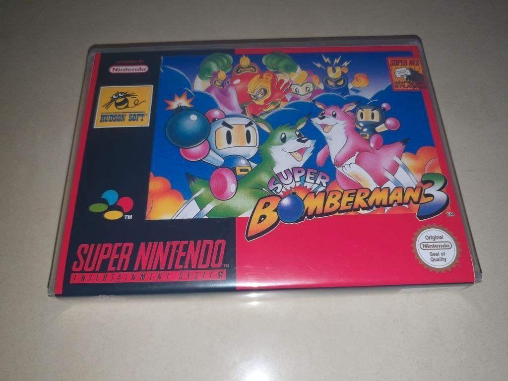 Super Bomberman 3 SNES Game Case, Spelcomputers en Games, Avontuur en Actie, Verzenden, 1 speler, Zo goed als nieuw