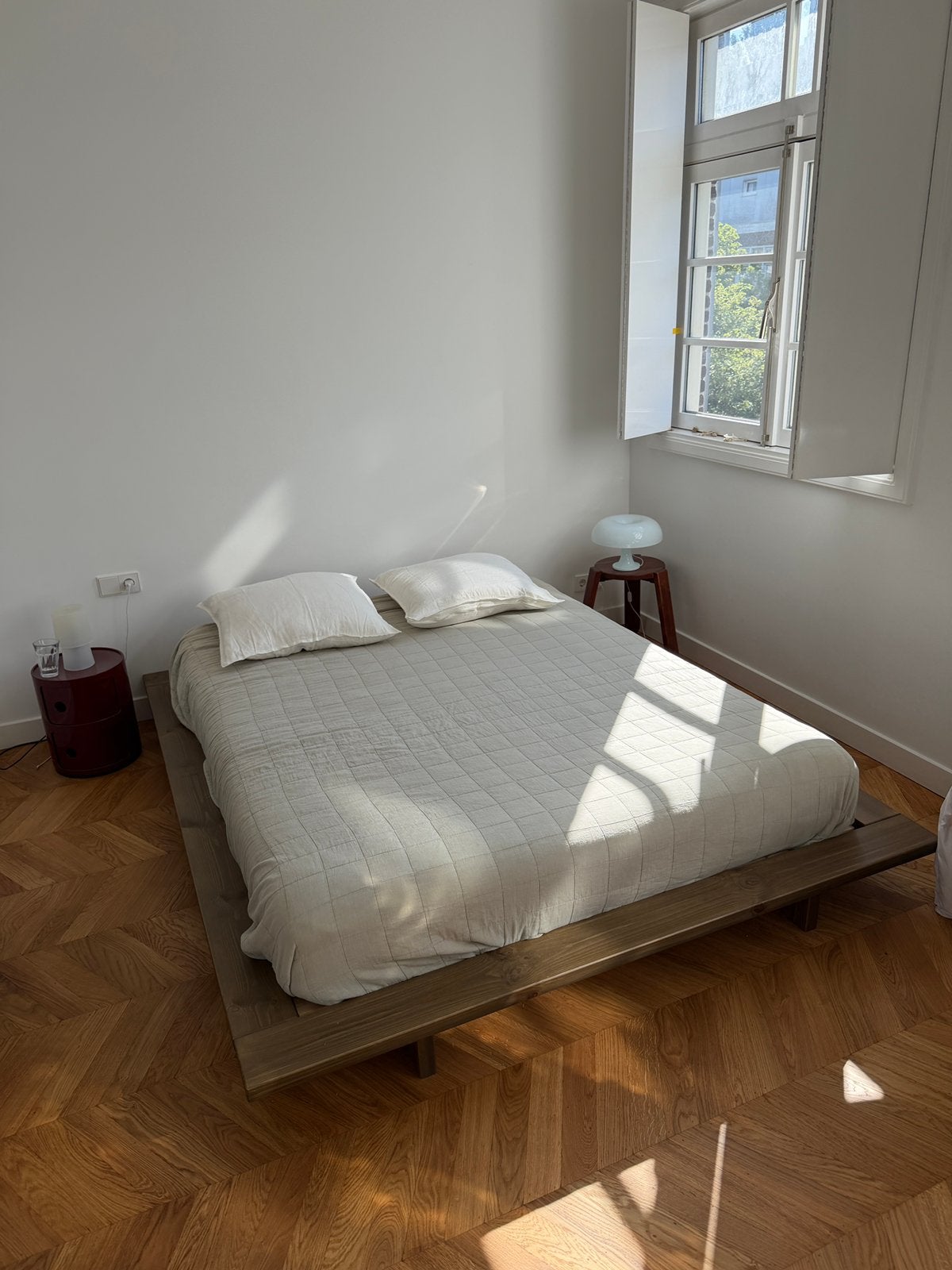 Karup design bedframe 160 x 200 met matras, Tweepersoons, Ophalen of Verzenden, Zo goed als nieuw, 160 cm