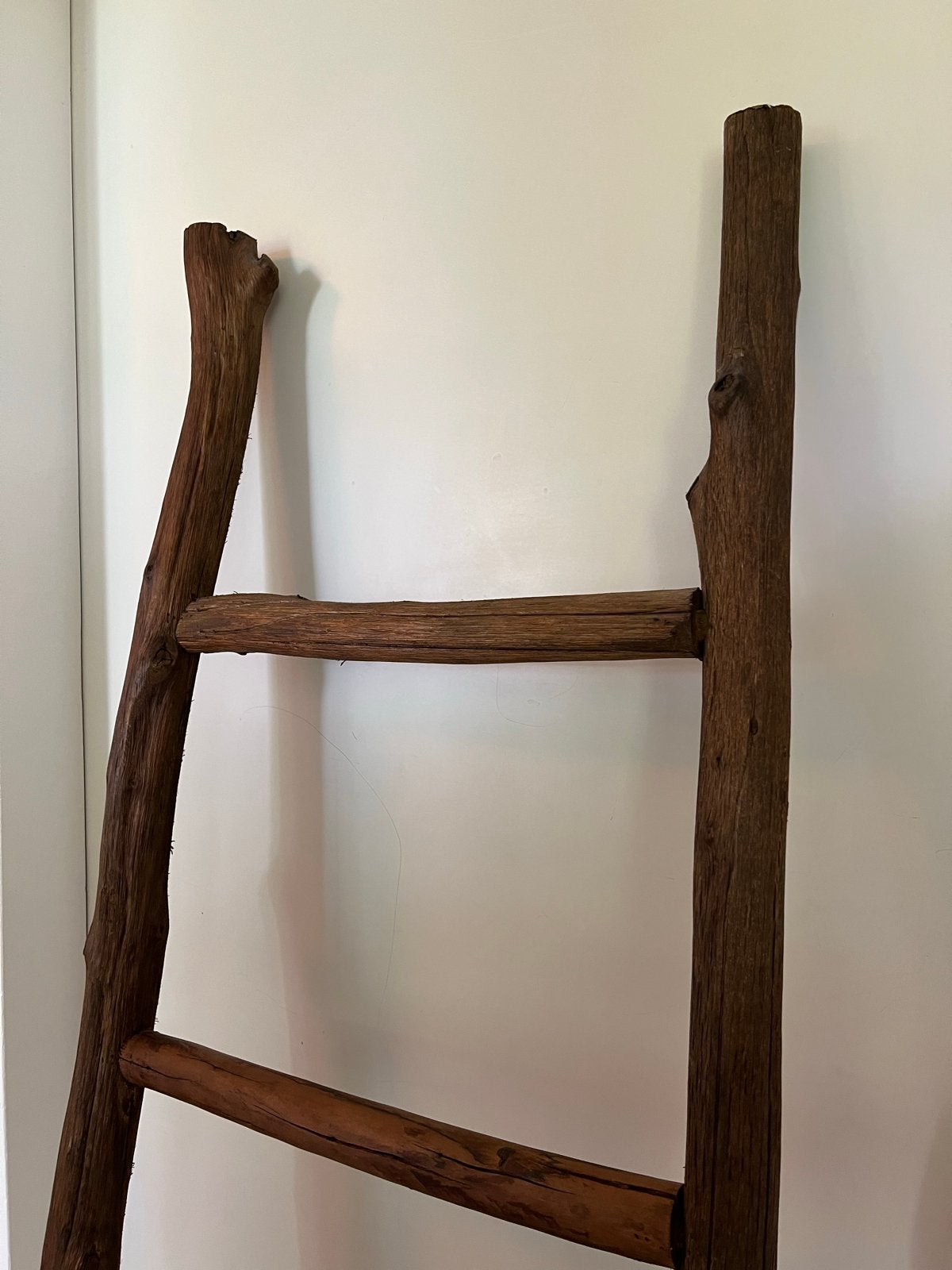 Decoratieve houten ladder van takken, Ophalen, Hout, Bruin, Landelijk