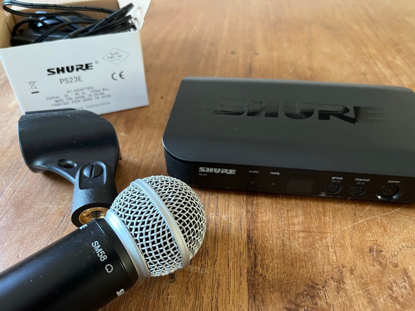 Shure BLX4/SM58 Draadloze Microfoon Set, Muziek en Instrumenten, Ophalen of Verzenden, Gebruikt, Zangmicrofoon, Draadloos
