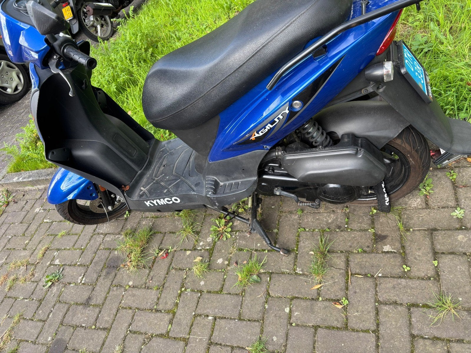Kymco Agility 25cc Snorscooter - Blauw, met Helm, Fietsen en Brommers, Ophalen, Gebruikt, Maximaal 45 km/u, Agility